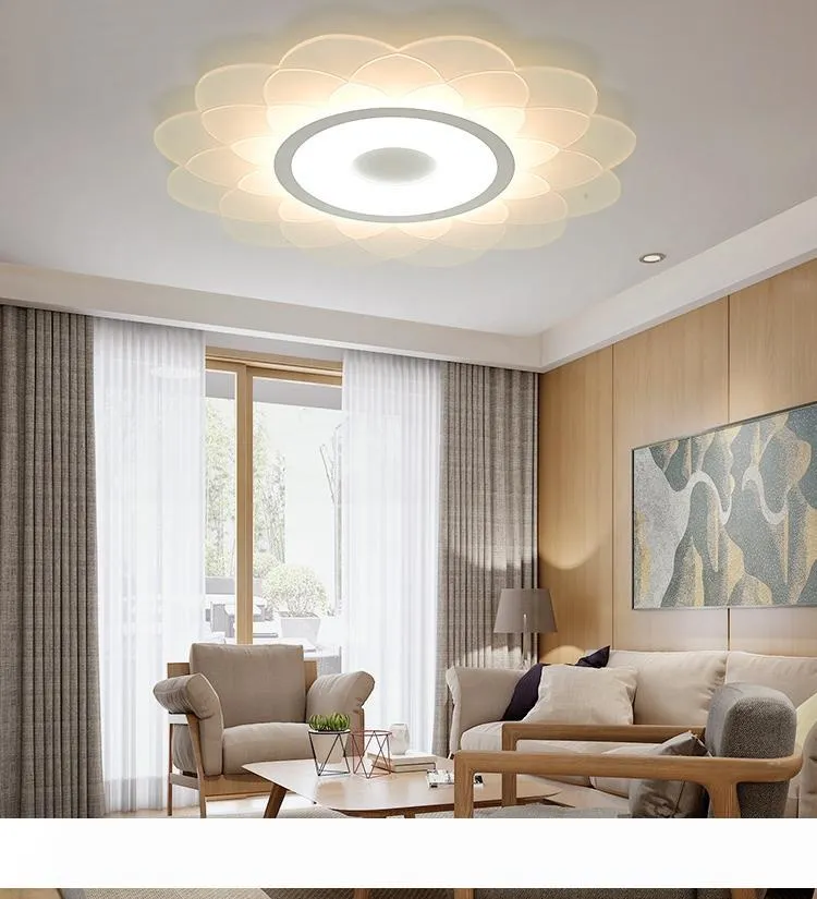 Wohnzimmer Kronleuchter Licht moderne minimalistische Acryl -LED -Deckenleuchten Schlafzimmer Anh￤ngerlampen