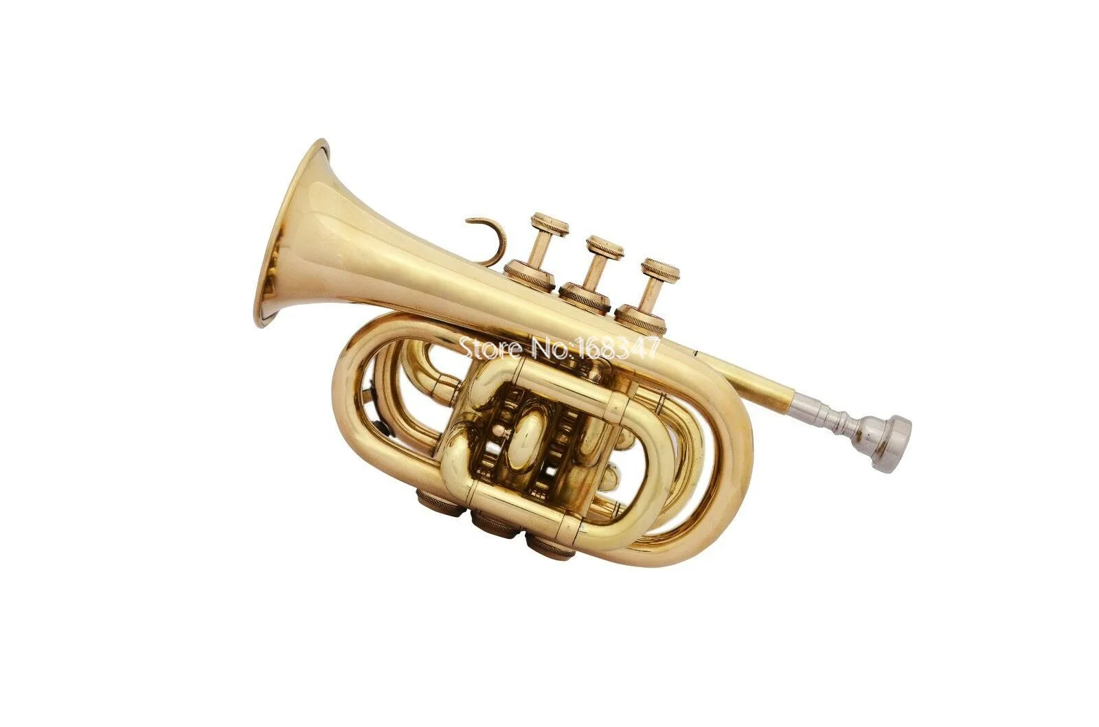 Professional Mini Bb Pocket Trumpet With Brass Material, Mouthpiece,  Gloves, And Carrying Case New Arrival From Wu13642155505, $123.47