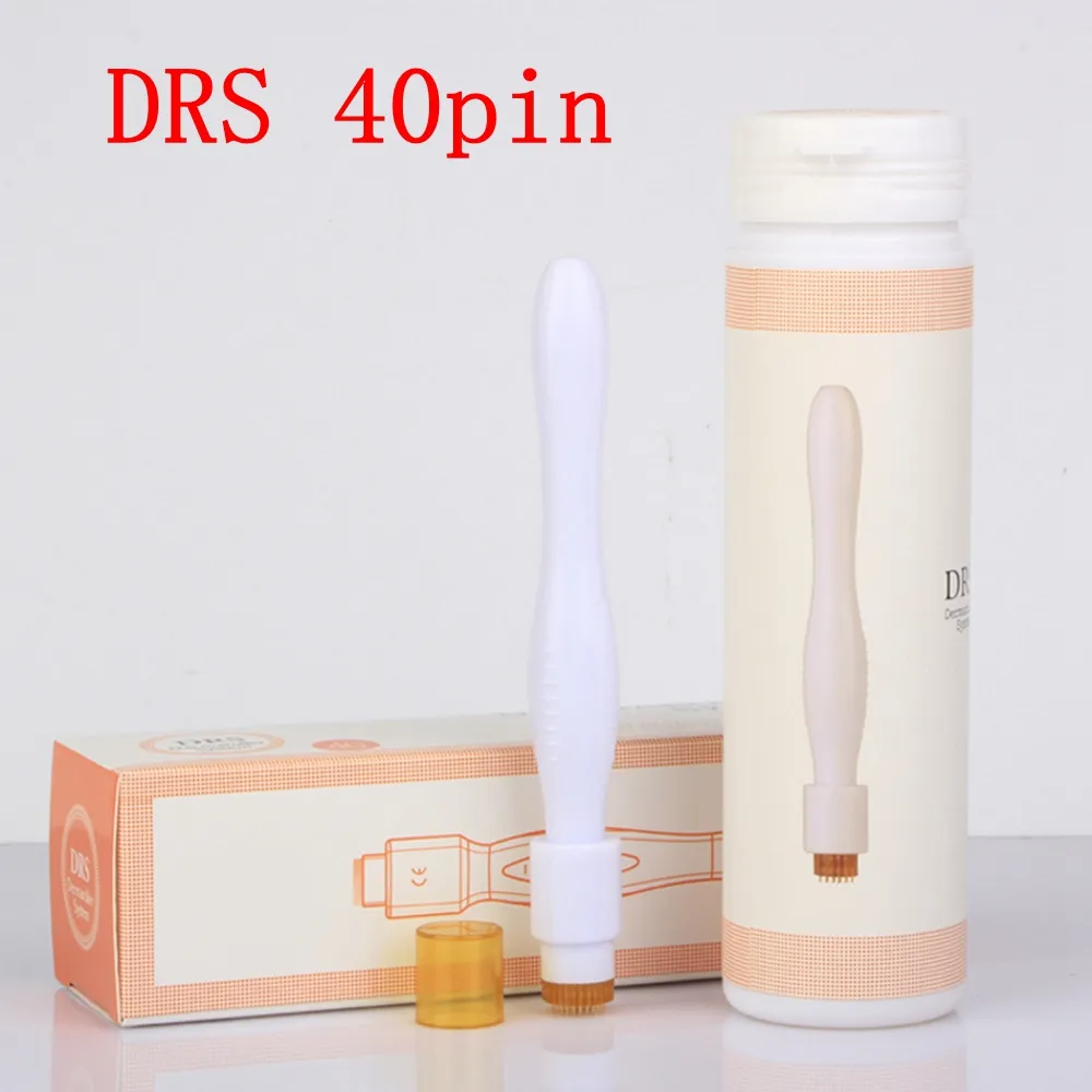 Micro-aiguille en titane DRS scellée Portable, 40 broches, tampon Derma, soins de la peau, beauté, Anti-cicatrice, élimination des rides, de l'acné