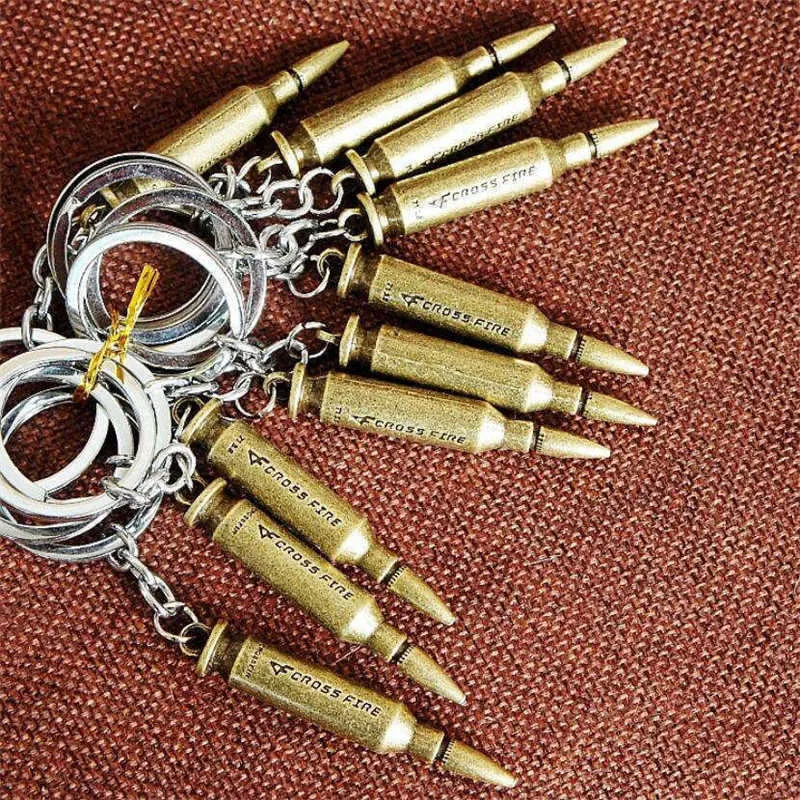 DHL epacket free shipping Imitation bullet shell keychain souvenir DMKR079 mix order key chain Keychain Key Rings