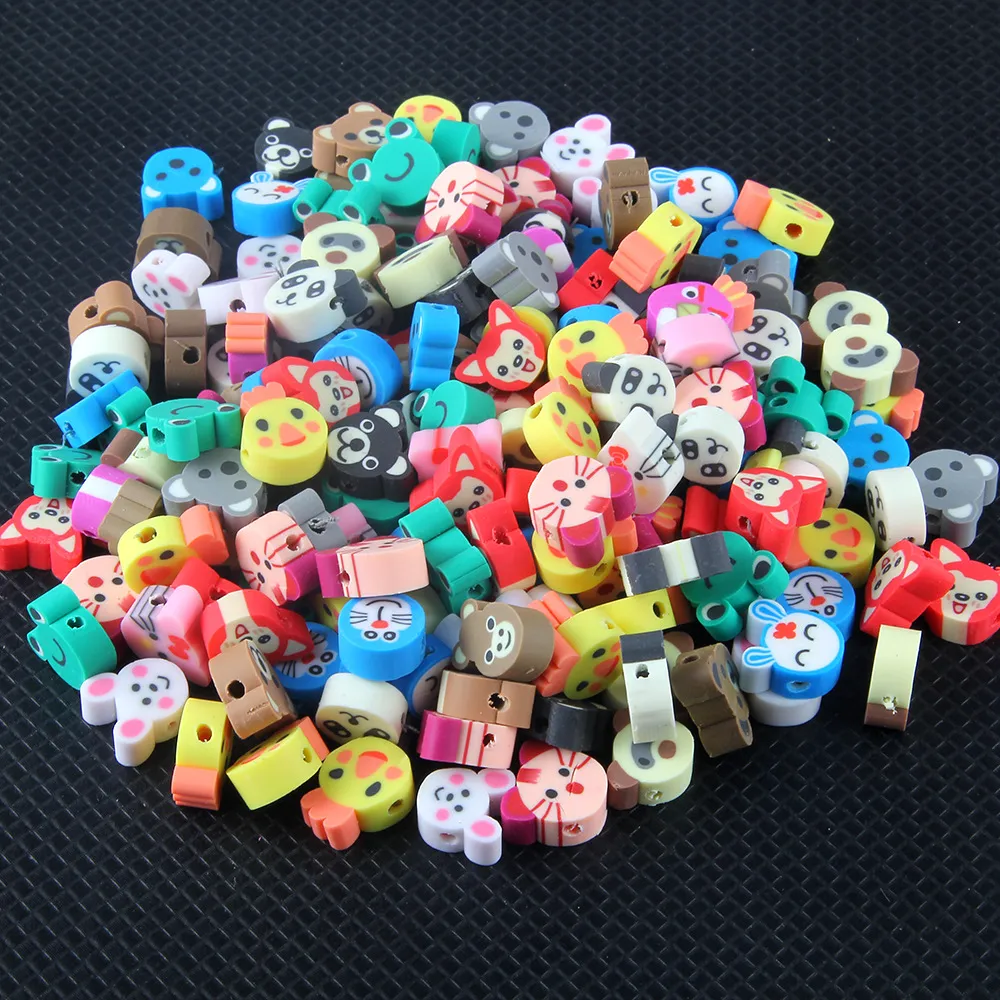 20/50/100pcs Cute Mixed Animal Beads Polymer Clay Beads Handmade Loose  Spacer Beads for Jewelry Making DIY Bracelet Accessories - AliExpress