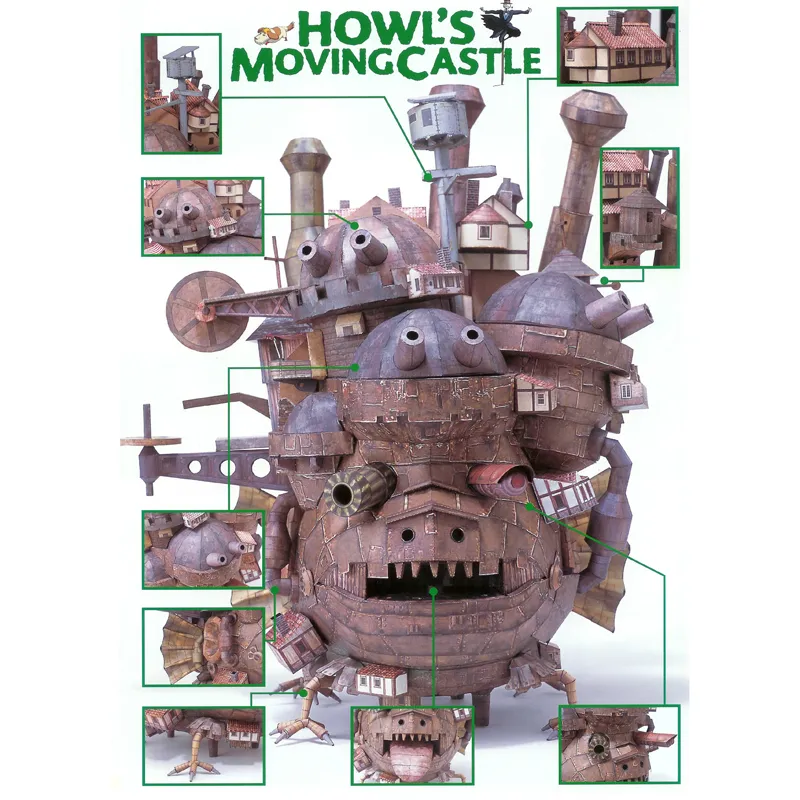 Studio Ghibli Howl's Moving Castle Spaceship DIY 3D Puzzle Paper Model Kit 
