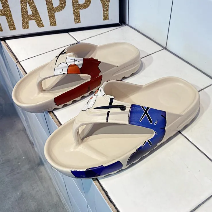 2020ss Kaws flip flops Slipper Men Women Slide Bone Earth Brown Desert Sand Slide Resin designer shoes Sandals Foam Runner SESAME STREET