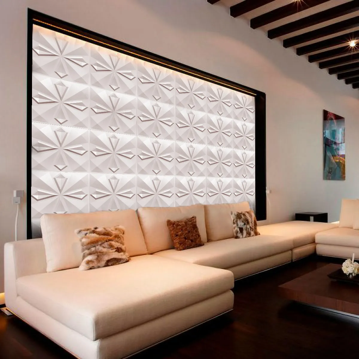High Quality 3D Adhesive Plastic Wall Panels Lightweight Diffusion 
