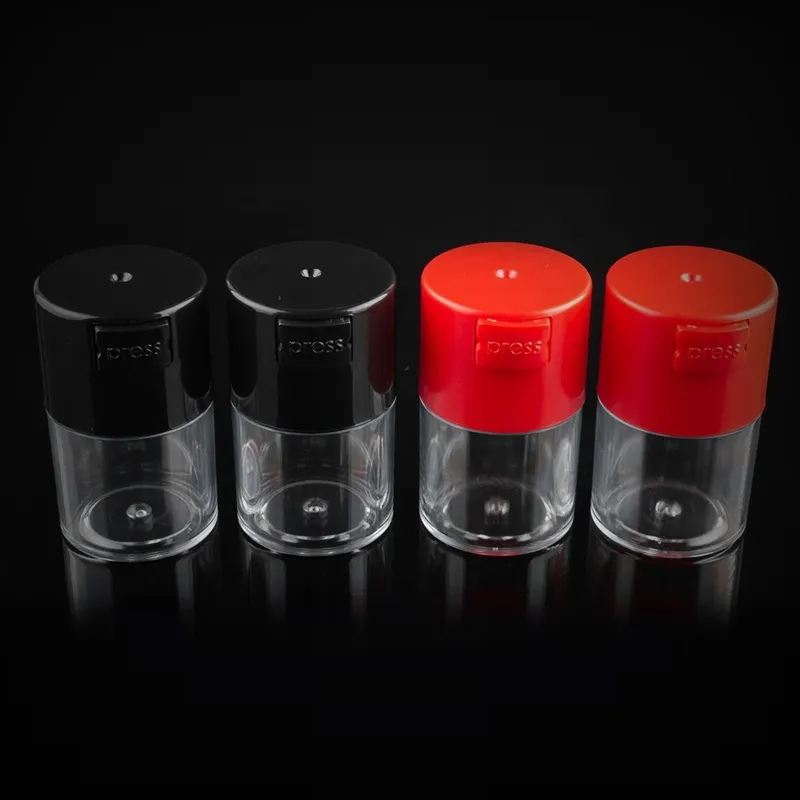 Draagbare Kleurrijke Vacuüm Mini Opslag Seal Container Stash Case Dry Herb Tobacco Box Spice Miller Fles Jars Roken Grinder Holder Tool Roken