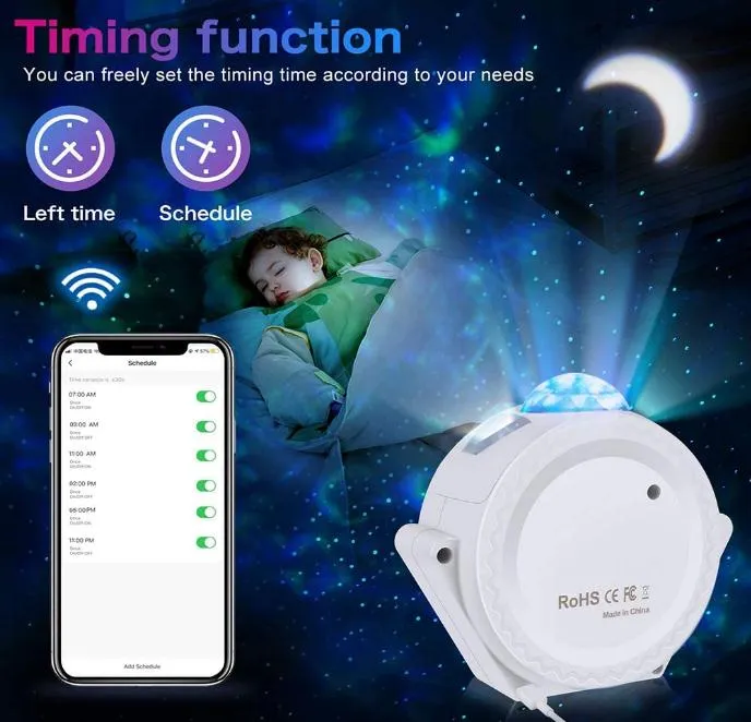 Proiettore stellare Galaxy Light Smart Home Ocean Wave Night Sky Star Light for Party Kids