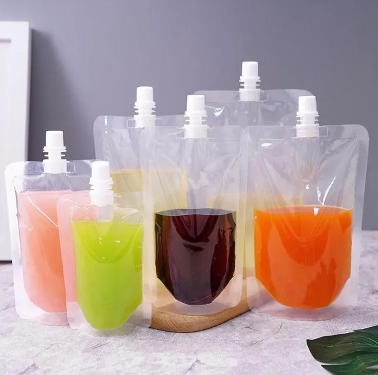 Wholesale Reusable Stand Up Drink Pouches For Freezing Juice No