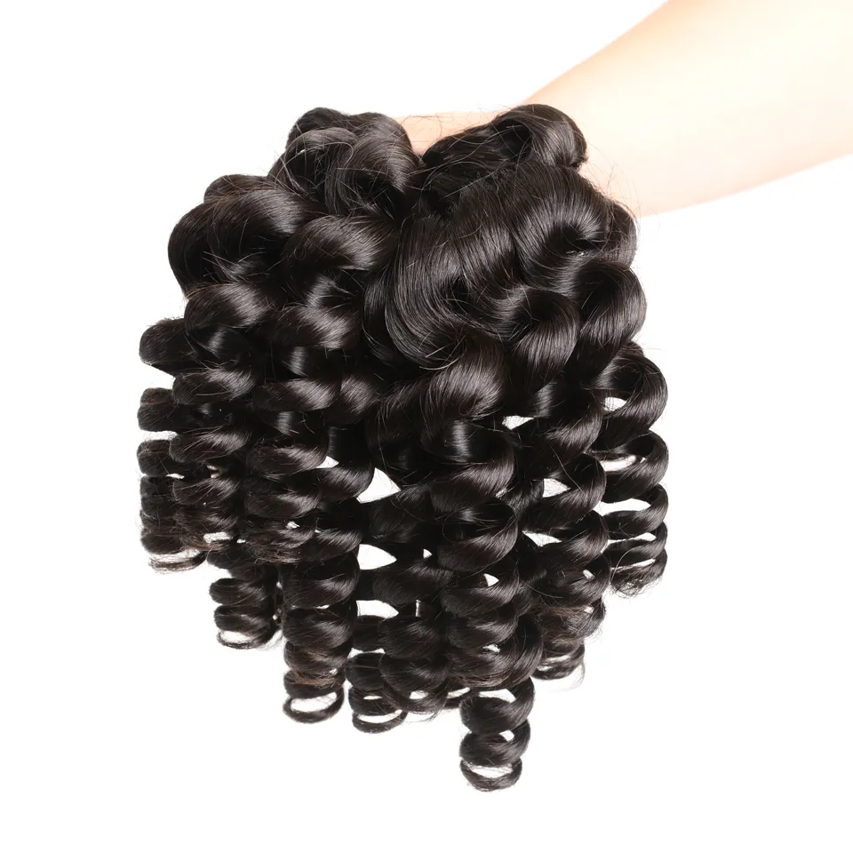 Braziliaanse haarbundels Pixie Funmi Bouncy Culy 3bundles 8-30 inches voor zwarte vrouw