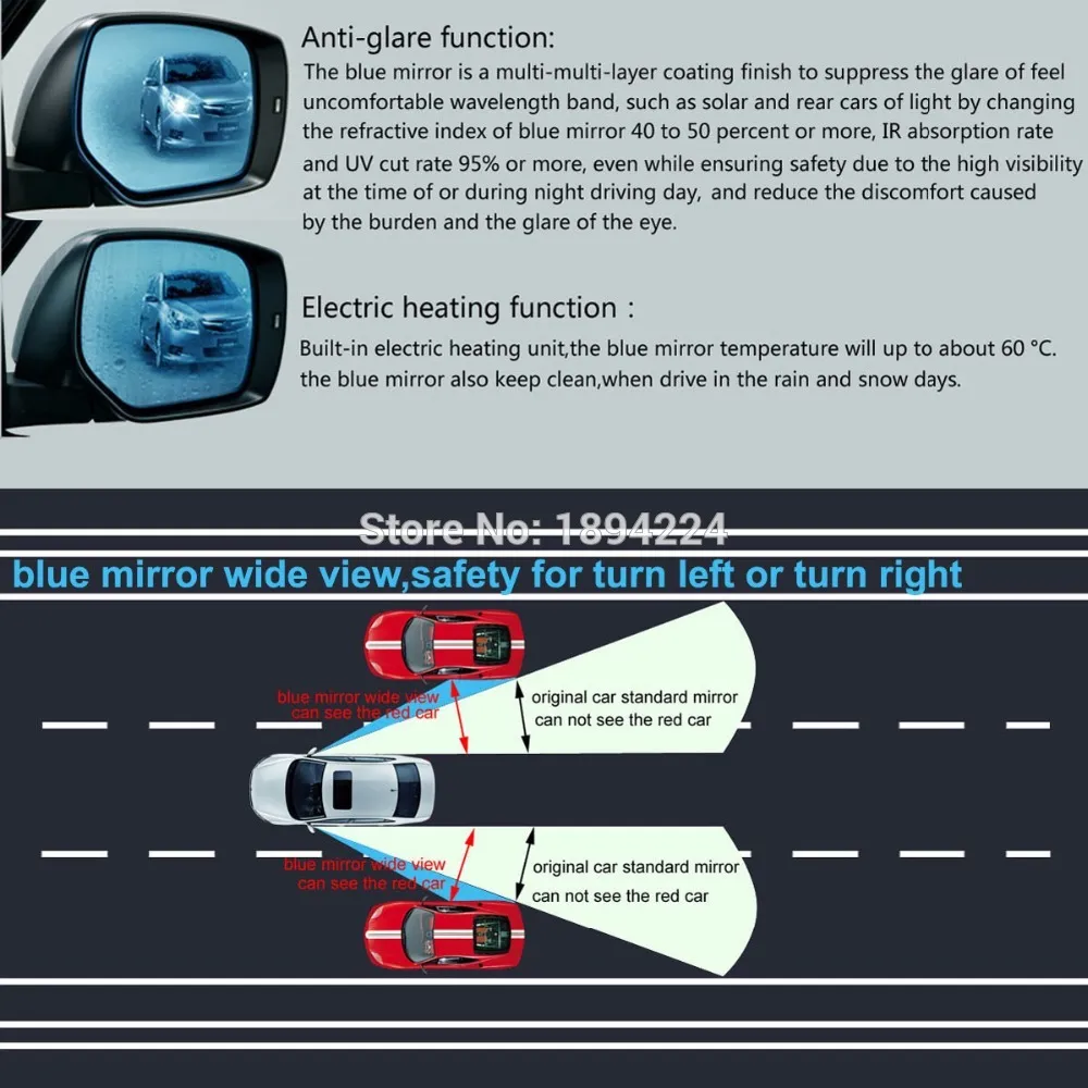 Для Ford Fiesta 2008-20108 автомобильный задний визит зеркал широкоугольное зеркало синее зеркало стрелка