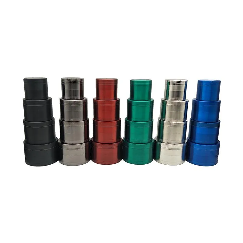 Quality Sharpstone Grinder Herb Grinder Metal Zinc Alloy Tobacco Herbal Grinders 4 Layers 40/50/55/63mm Diameter Sharp Stone