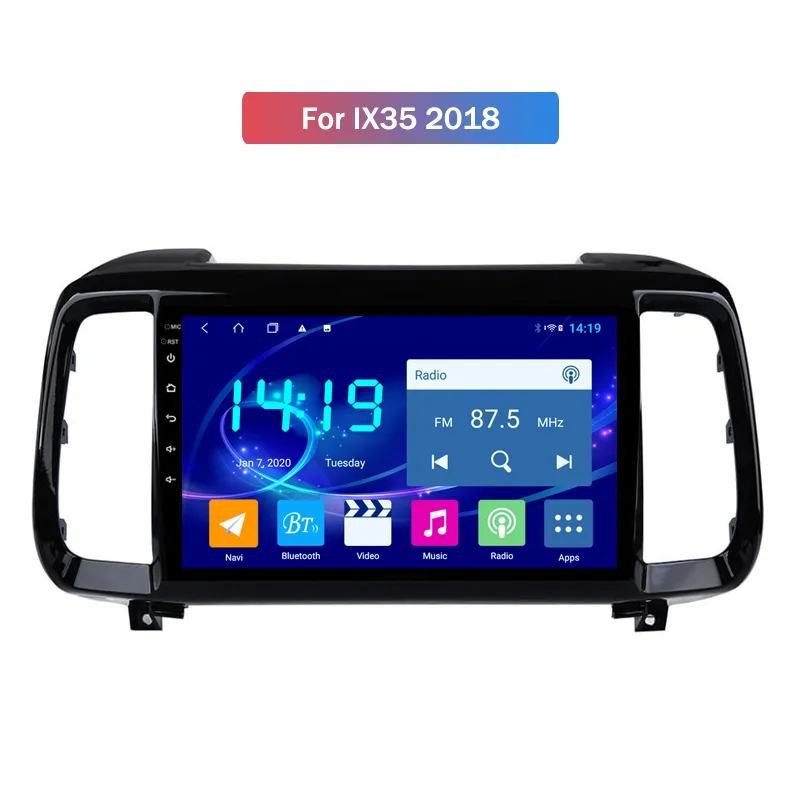 128g 10 polegadas 2,5d IPS Touch Screen Car DVD Player Vídeo para Hyundai IX3-2018 com GPS Bluetooth WiFi 1080p