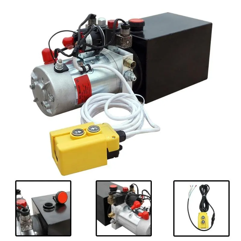 Pompe hydraulique manuel pompe à main simple effet avec réservoir 4L 