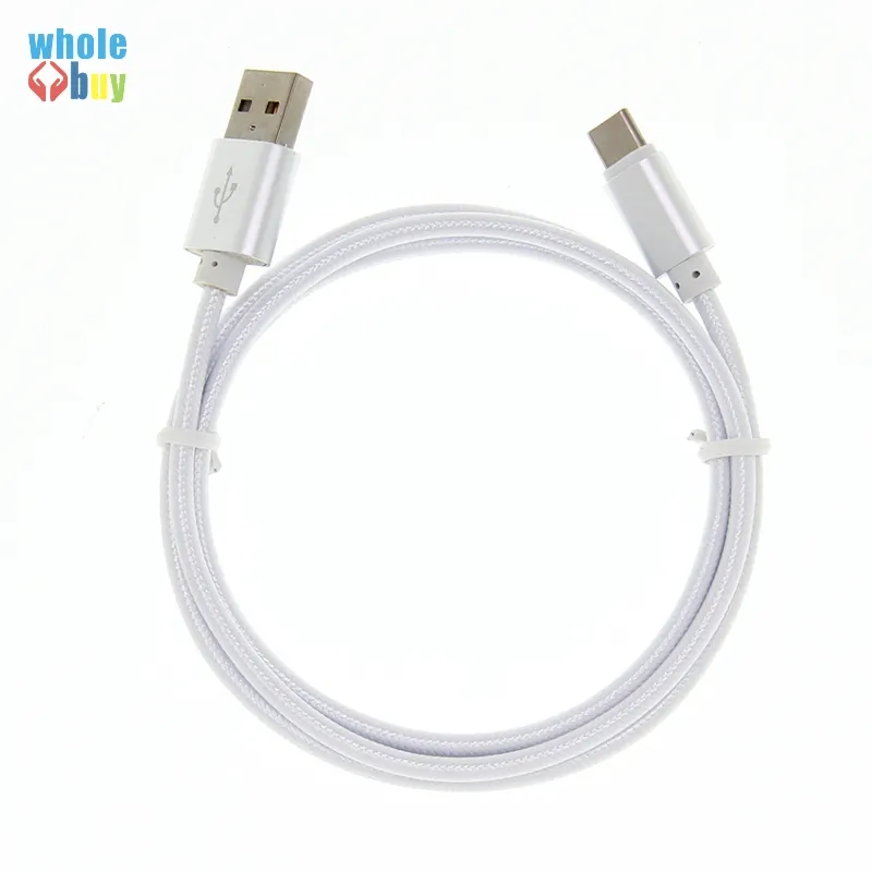 Câble USB-C / Micro USB de chargeur rapide de couleur pure de 1 m pour téléphone mobile Android