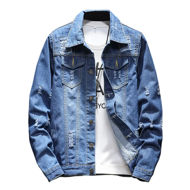 Marque 2020 M-5XL hommes Jean veste vêtements Denim veste mode hommes jean mince printemps vêtements d'extérieur mâle Cowboy