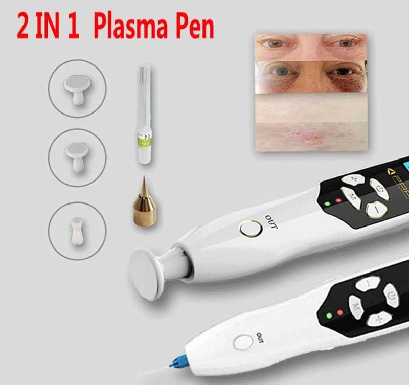 2 en 1 Promotion Fibroblaste Plasma Stylo Anti-Rides taches faciales nettoyage Beauté Machine Peau Lift spot Cicatrices Enlèvement