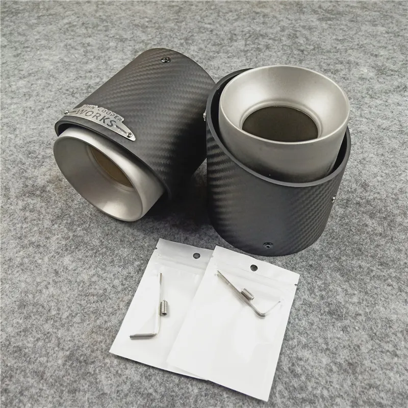 Углеродная выхлопная труба для MINI Cooper S R55 R56 R57 R58 R59 R60 R61 F54 F56 F57 F60 JCW, наконечник глушителя