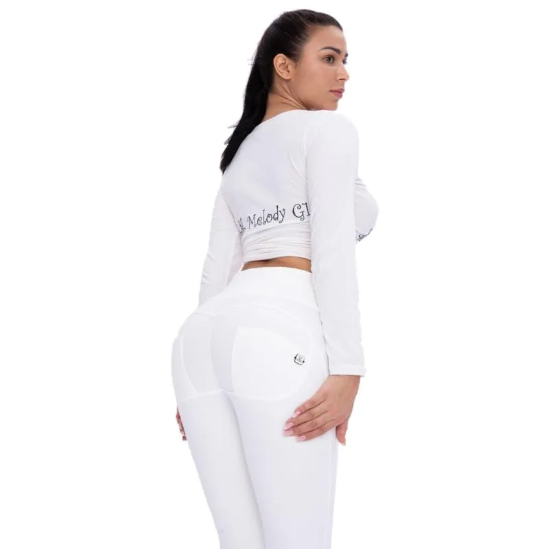 Calças Femininas Capris Melody Wear Spandex Leggings Instagram Mulheres  Branco Scrunch Aperta Aperta Wisisted Gym Para Alto De $291,73