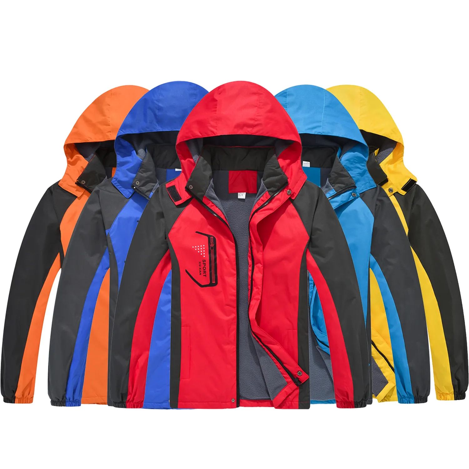 e-baihui 2021 인기 봄과 가을 벨벳 남자 자켓, 방풍 후드 분리형 야외 착용 남자 공장 코트 등산 8816