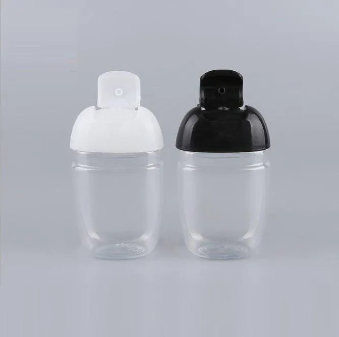 30ml Hand Sanitizer Bottle PET Plastic Half Round Flip Cap Bottle Children's Carry Disinfectant Hand Sanitizer Bottle 1000pcs