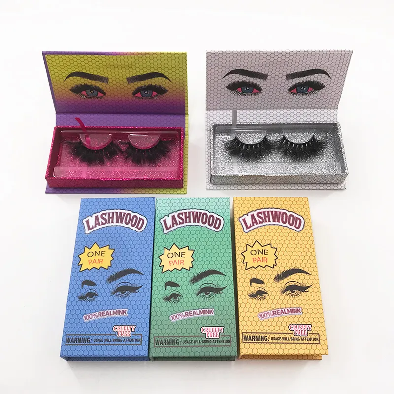 Neue Lashwood-Wimpern-Box-magnetische Wimpern-Box-gedrucktes Auge kundenspezifische Wimpern-Box frei von Versand Großhandel Private Label