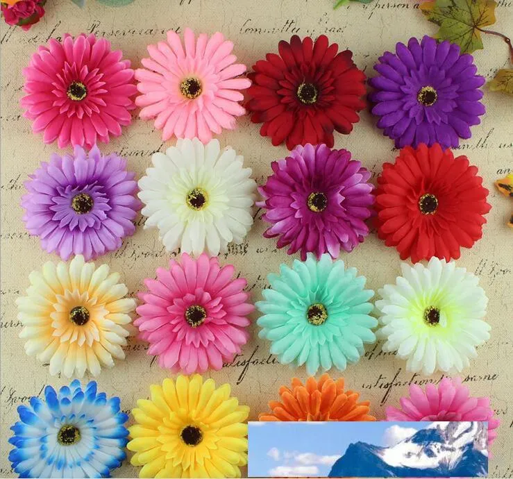 Artificial Chrysanthemum Silk Flower Heads dia 10cm High quality Multicolor artificial Wedding flower/Daisy flower Bouquet SF0709