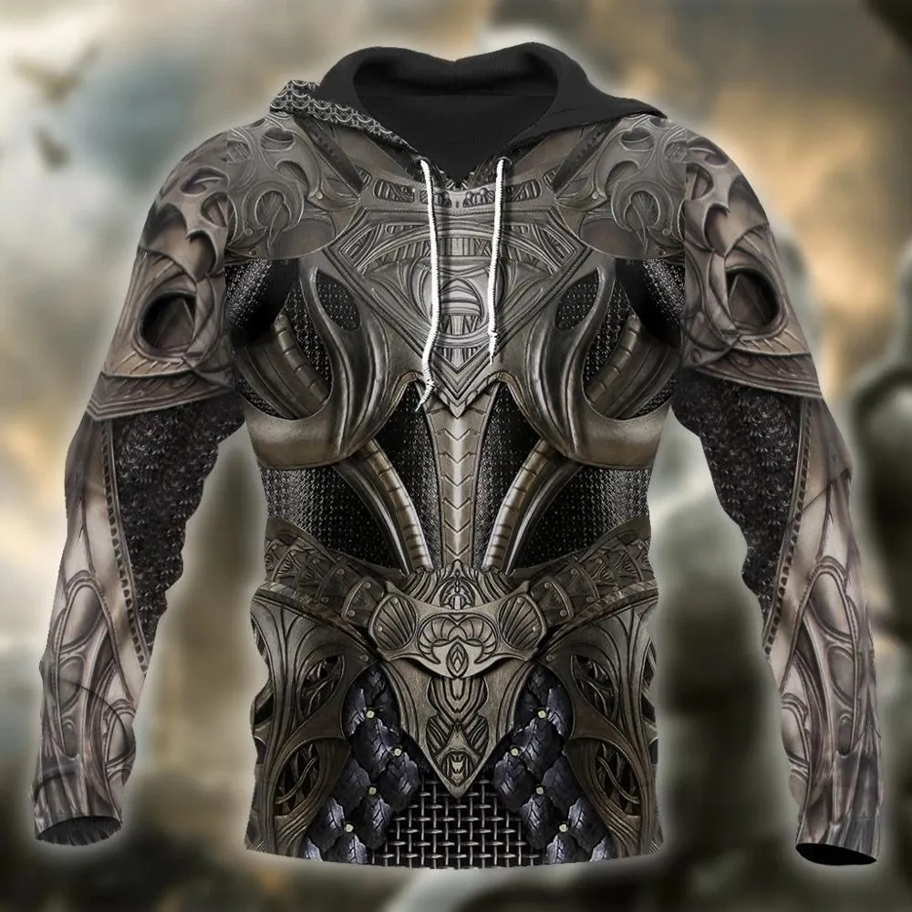 3D Drukowane Knight Medieval Armor Mężczyźni Bluzy Knights Templar Harajuku Moda Bluza z kapturem Unisex Kurtka Przypadkowa Kurtka Z Kapturem QS22 CX200723