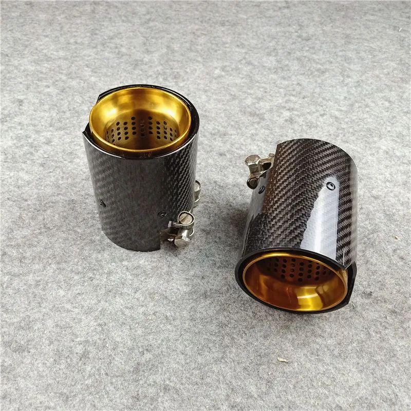 Stainless Steel Glossy Golden Muffler Tip Exhaust Pipe For M Performance M2 F87 M3 F80 M4 F82 F83 M135i M235i M335i M240i