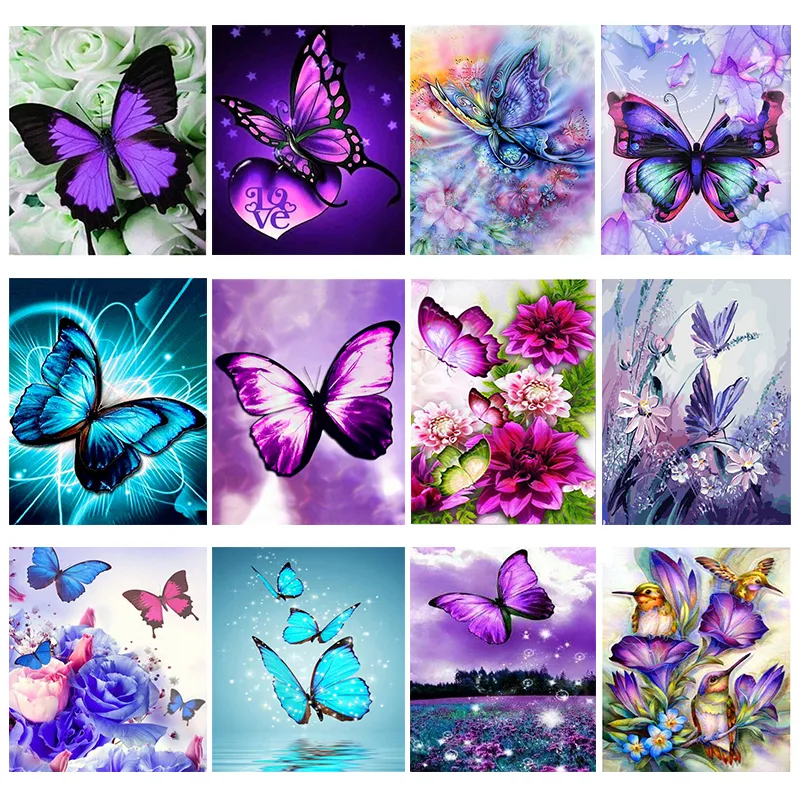 DIY 5D Butterfly Gbfke Diamond Paintings For House Decoration And Mosaic  Gift From Stpf, $16.1