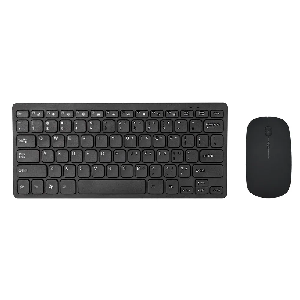 Trådlöst tangentbord och muskombination Mini Multimedia Keyboard Mouse Set för anteckningsbok Laptop Mac Desktop PC