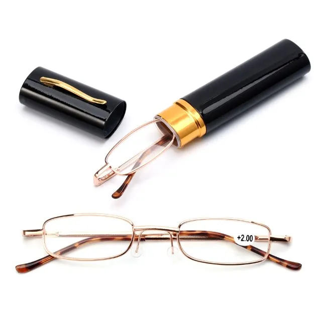 Portable Unisex Pocket Reading Glasses With Spring Hinge And Pen Tube Case Ideal For Presbyopia And Vision Care Available In 1.00 To 4.0 Strengths From Uk store 1 025.79 DHgate.Com
