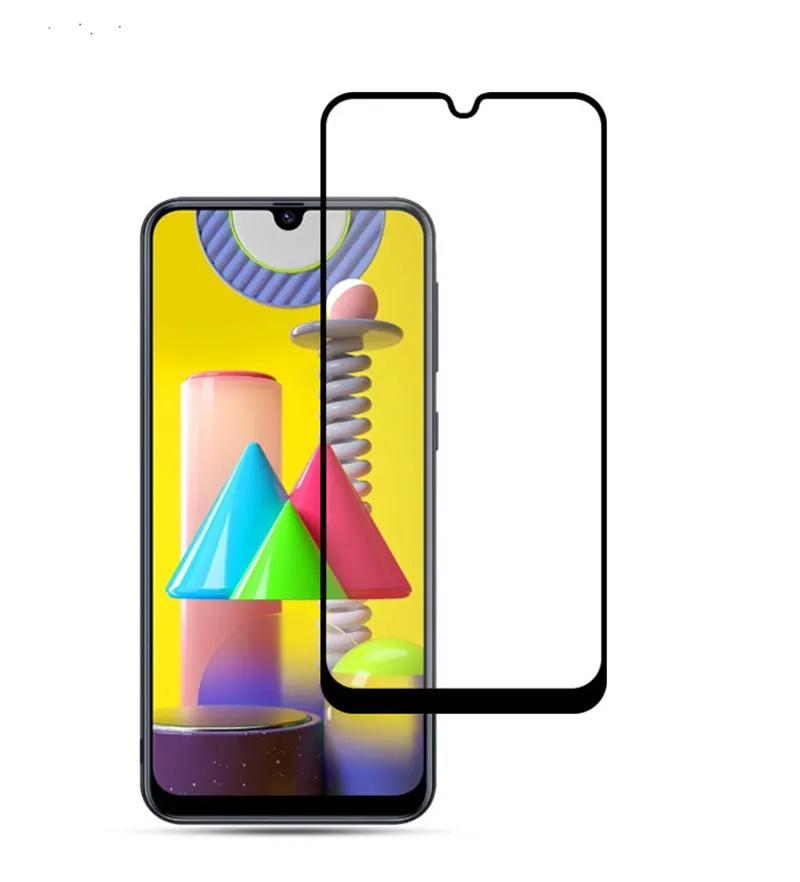 Для OnePlus NORD N10 5G REVVL 4 4 PLUS Полное покрытие Закаленное стекло Черный Граница Защитный экран Samsung S20 FE Google Pixel 5 Moto G Play