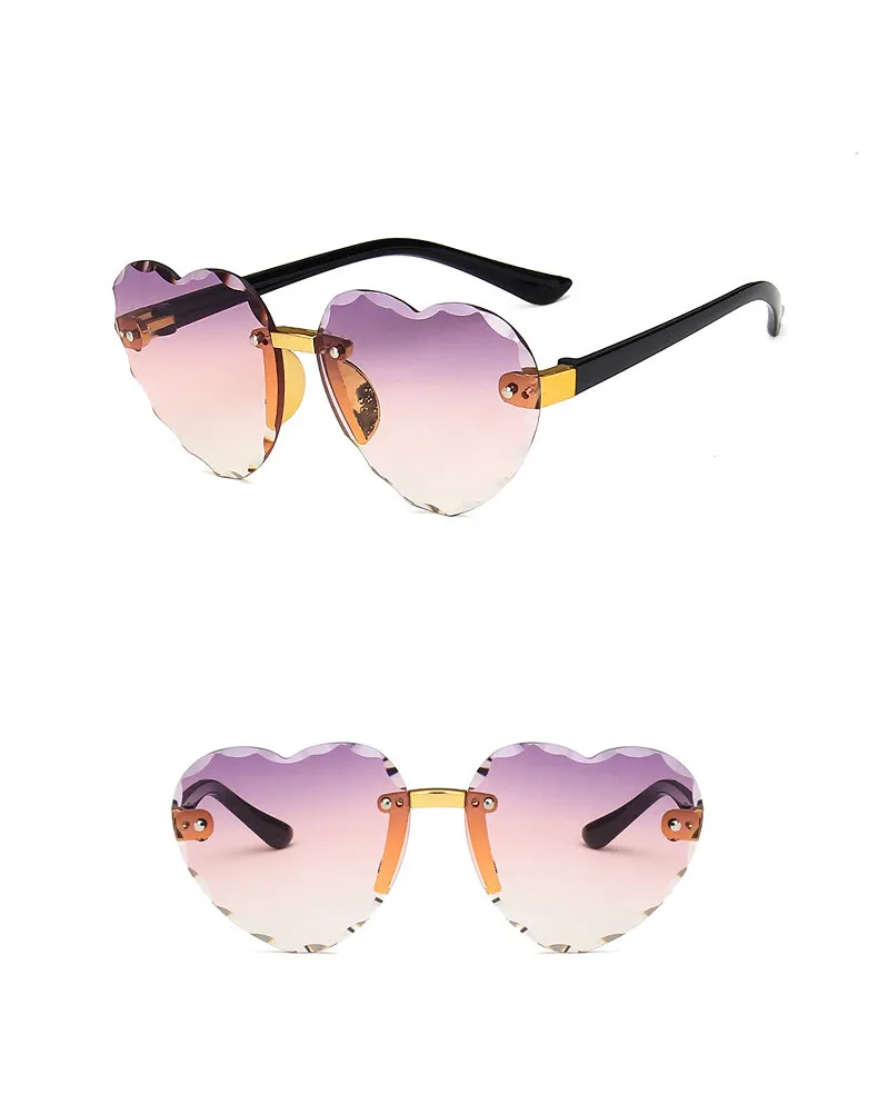 Occhiali da sole Love con rifinitura senza cornice 2020 Nuovi occhiali da sole oceanici per ragazzi e ragazze Moda Dazzle Color Occhiali da sole all'ingrosso