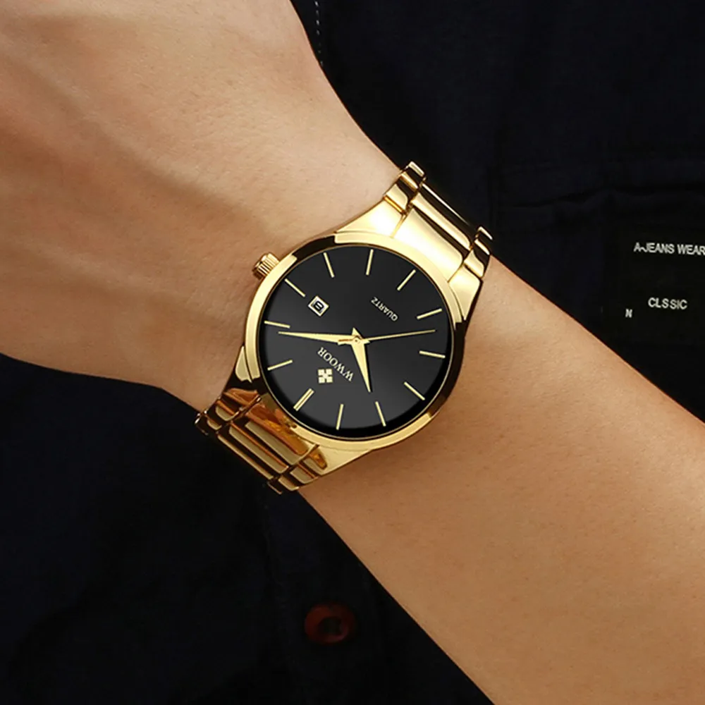 Relojes Hombre 2020 WWOOR Reloj De Oro Hombres De Lujo Para Hombre