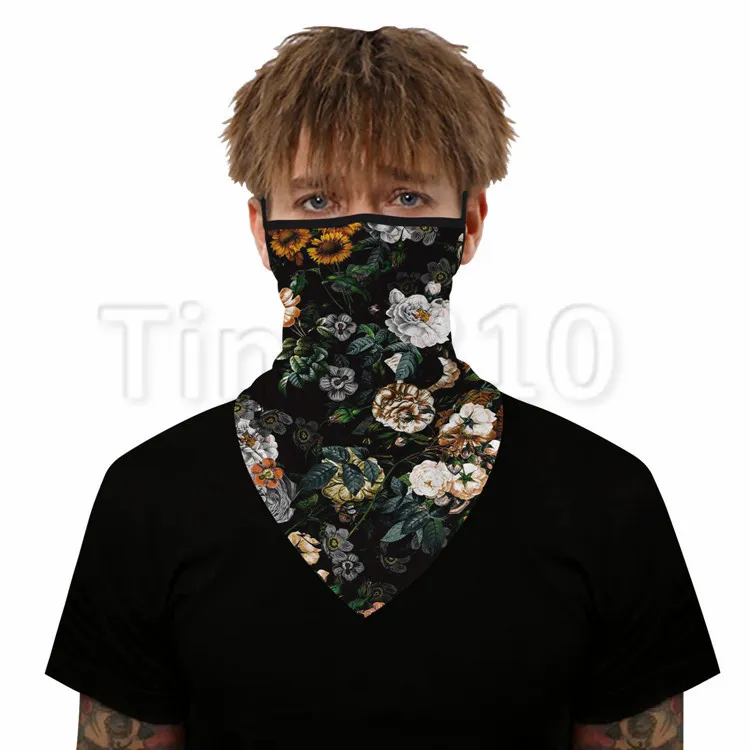 hot Popular leopard print digital printing face mask triangle riding mask mountaineering insect proof Magic Scarf T2I51170