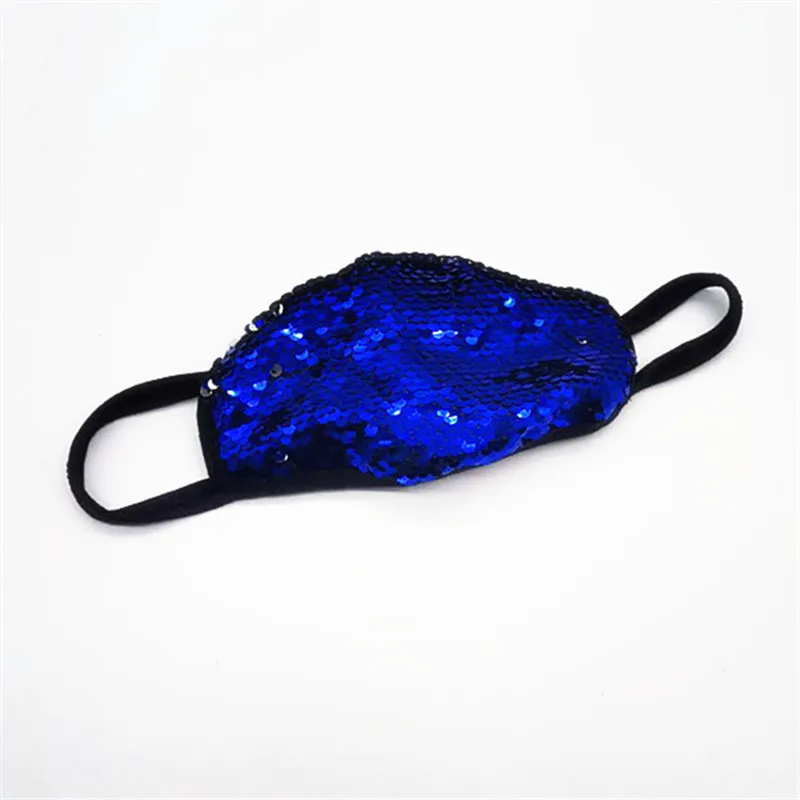 Sequin Fashion Face Mask Safe Andningsmask Masker Respirator Anti Damm Andningsbara ansiktsmask Multi Color Masks