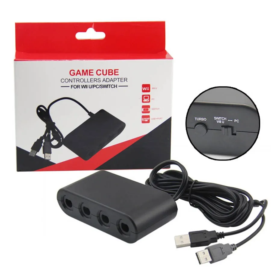 Per GameCube GC per cambiare controller Convertitore adattatore USB per Nintendo WiiU Accessorio per giochi per PC per NS Switch