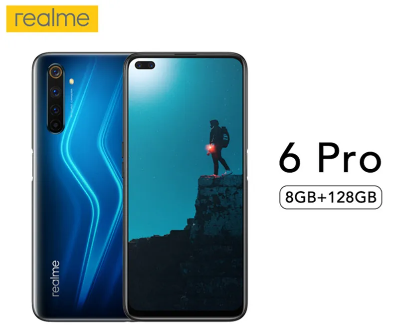 Realme 6 Pro Global Version Mobile Phone 8GB RAM 128GB ROM 6Pro Snapdragon 720G 90Hz Display 30W Flash Charge 4300mAh Cellphone