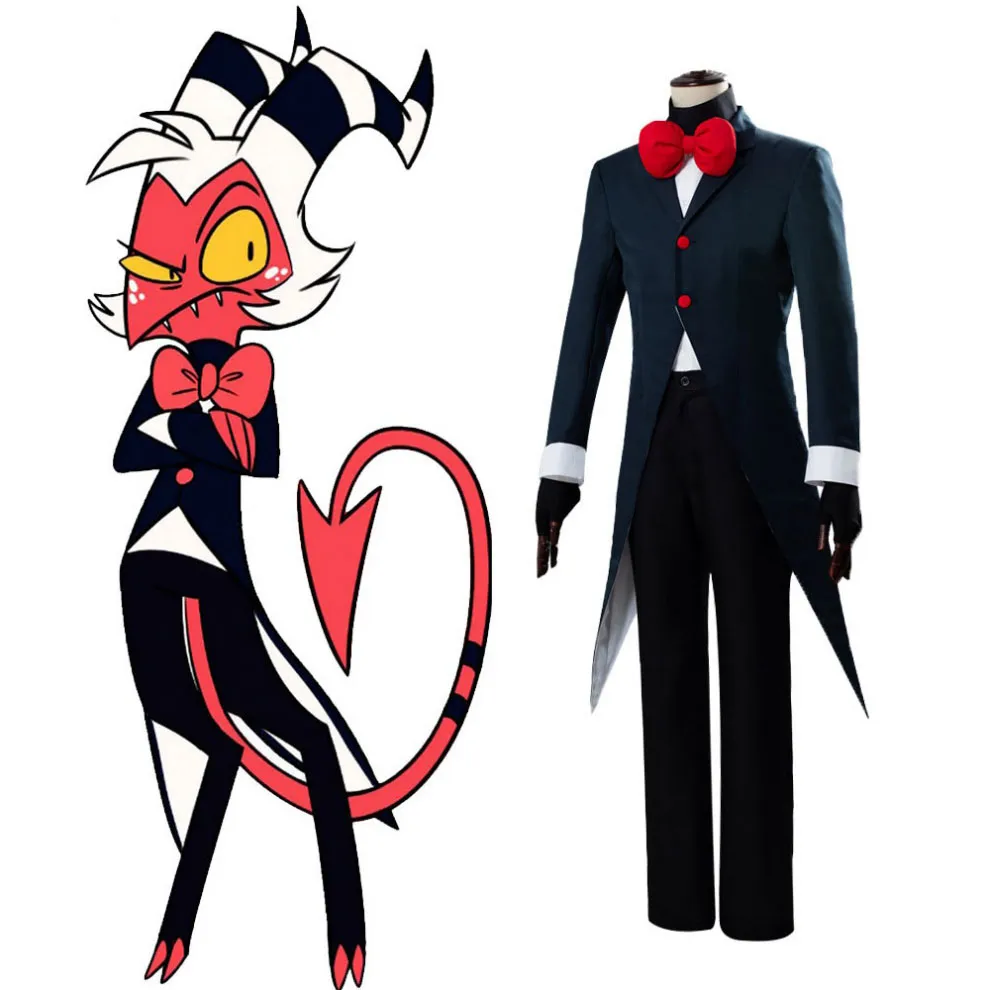 2019 Anime Hazbin Hotel Cosplay Alastor 2p Cosplay Kostym Halloween kostym