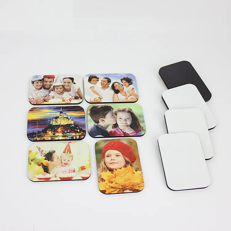 7*5*0.4cm MDF Wood Fridge Magnets Sublimation Blank Stickers Customized Wooden Refrigerator Magnet Free Shipping WB2392
