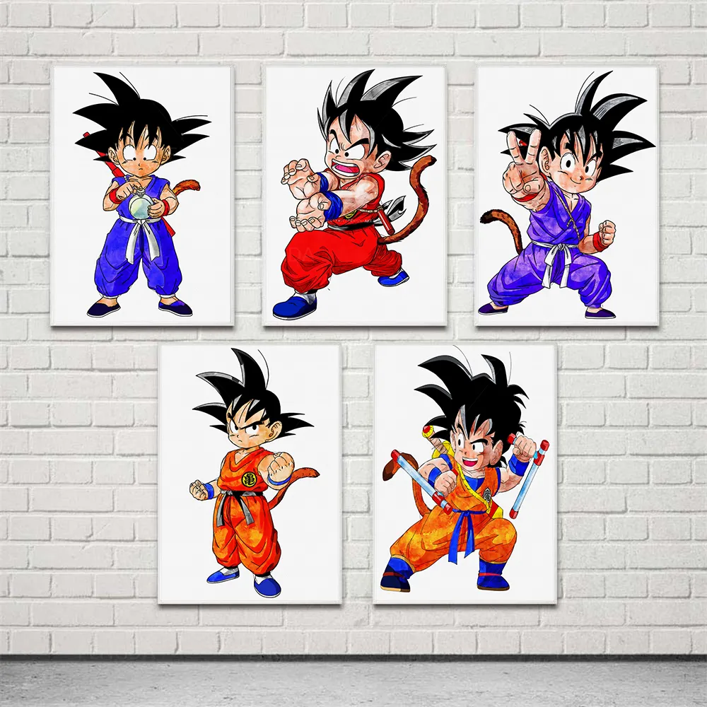 Lienzo HD imprime Dragon Ball Goku cartel pared del arte de la pintura minimalista Fotos animado Papel Decoración Cuadros modular para el dormitorio Lienzo HD imprime Dragon Ball Goku cartel pared del arte de la pintura minimalista Fotos animado Papel Decoración Cuadros modular para el dormitorio