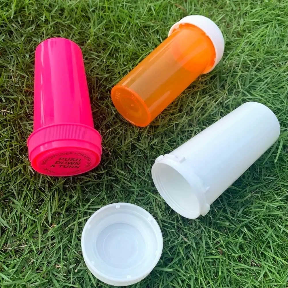 20 Dram Push "N" Turn Vial Container Acrylic Plastic Herbal Storage Stash Jar Pill Bottle Case Tobacco Box Herb Container Smoking Water Pipe