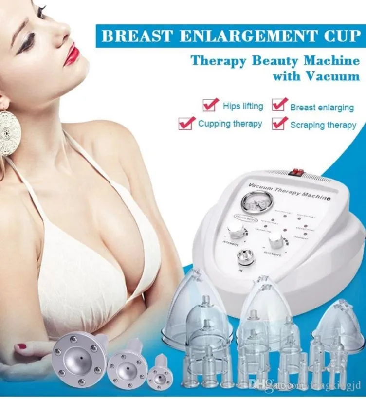 Portable Slim Equipment Vacuum Massage Therapy Enlargement Pump Lifting Breast Enhancer Massager Bust Cup Body Shaping Beauty Machine