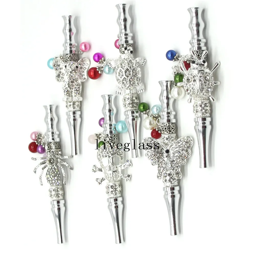 Silver Diamond Hookah Accessories Mouth Tips Shisha Nozzle Hose