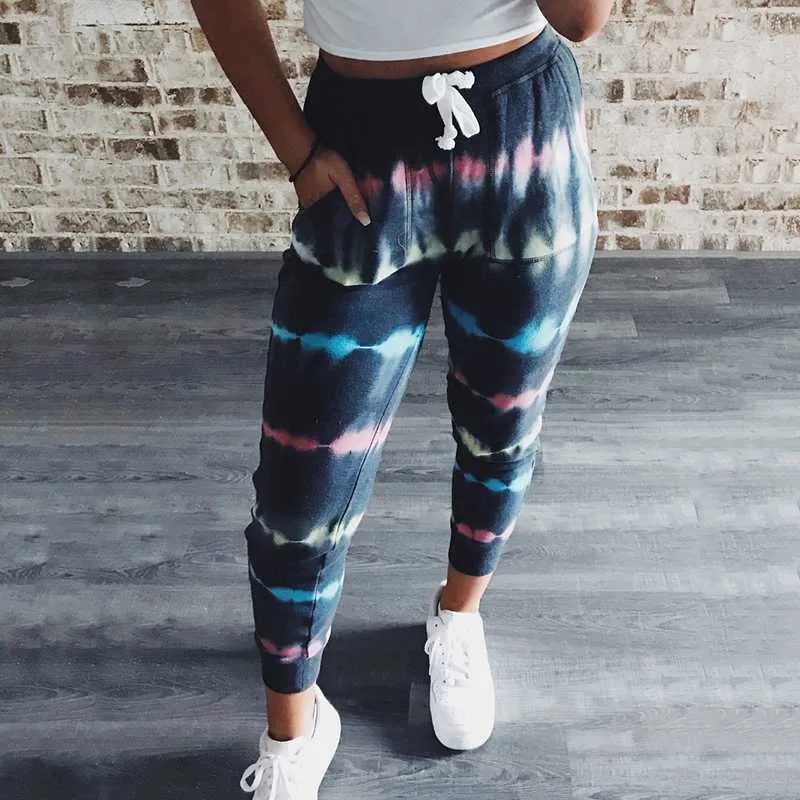 DHgate Tie Dye Sweatpants for Women 2024 Casual Summer Joggers Track Streetwear Aesthetic Pants Sports Outdoors