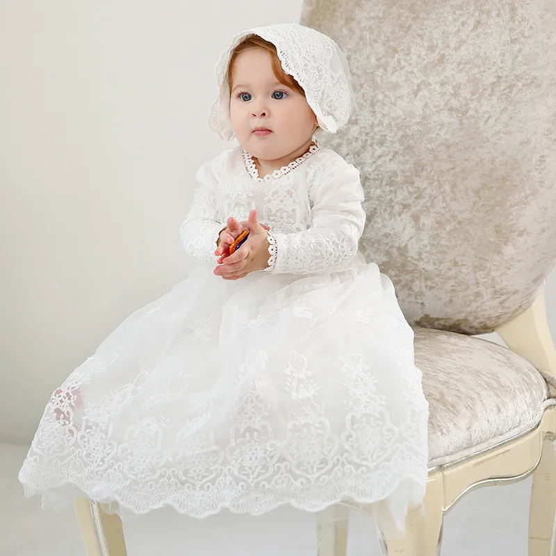 Girls Dresses Christening Gowns Newborn Babies Baptism Clothes