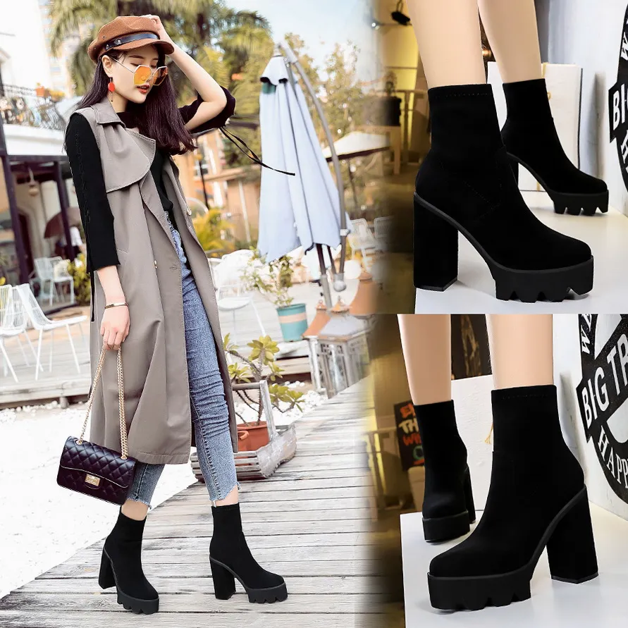 Botas con tacon y plataforma deals