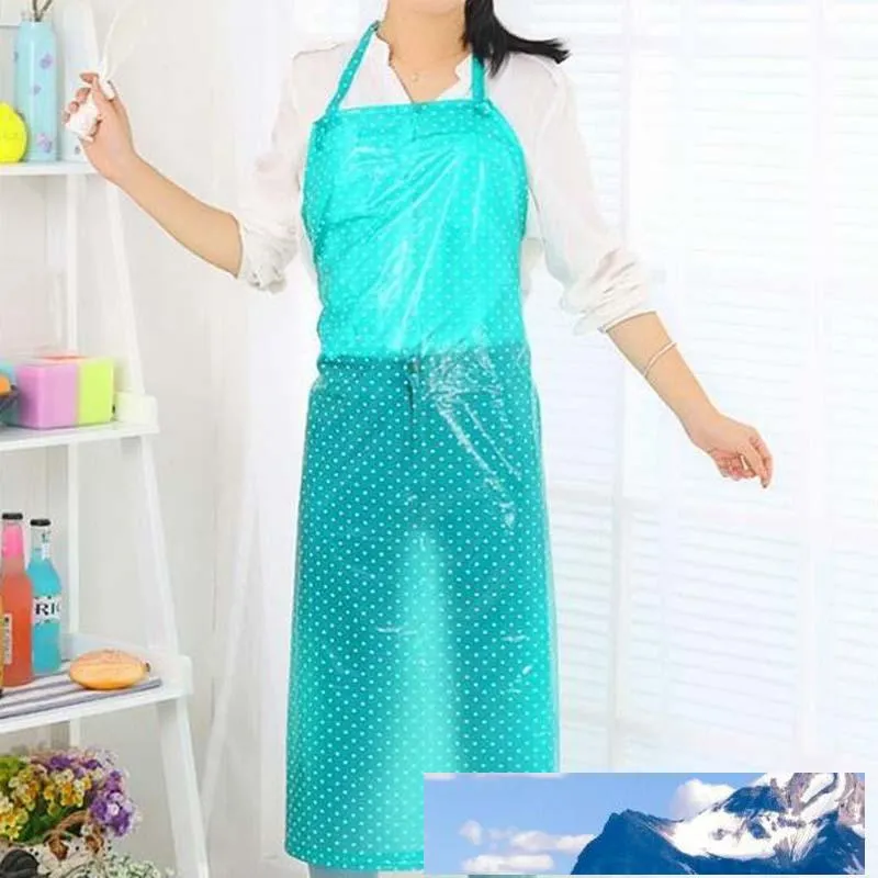 Mode étanche à l'huile et tablier imperméable cuisine maison en plastique transparent vêtements de travail longs