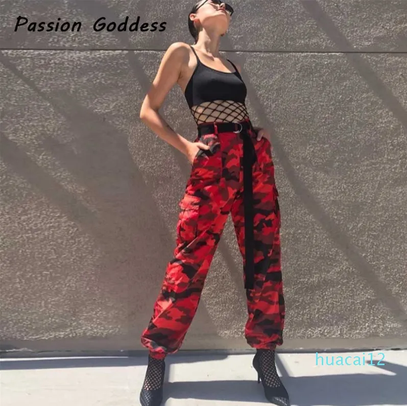 Red and 2024 black camo joggers