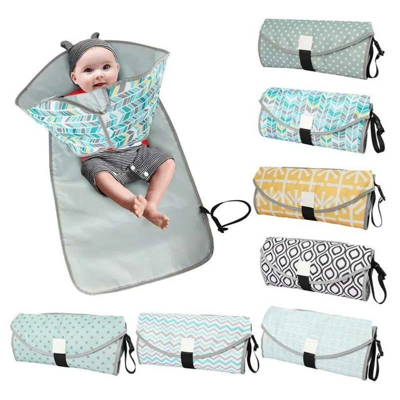 Baby Shanging Pads Складная младенческая детская моча коврик для мочи водонепроницаемый подгузник крышка коврика мама путешествия подгузник сумка 11 дизайнов DW5553