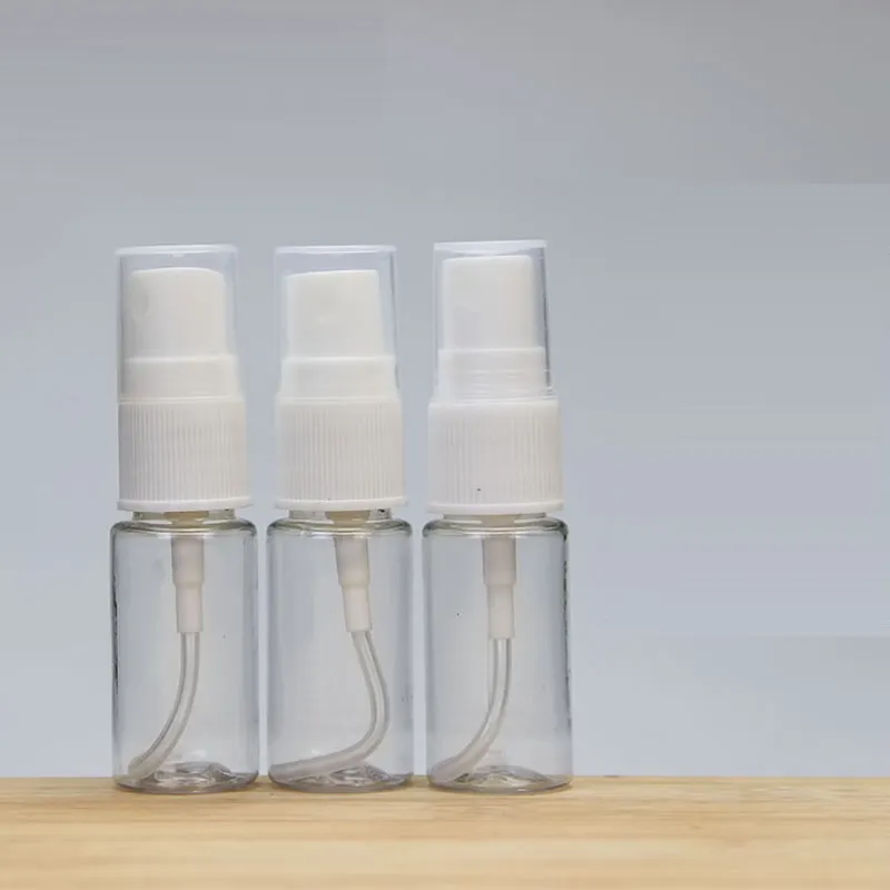 Flacone spray per profumo piccolo in plastica trasparente da 10 ml Imballaggio cosmetico Flacone per nebulizzazione fine in plastica PET vuota WB2347